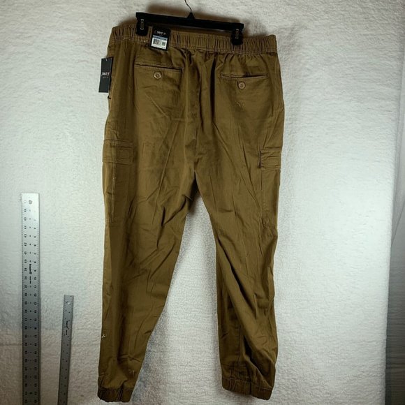 Galaxy by Harvic Jogger Pants Men's 2XL‎ Brown 4-Way Stretch Cargo Pockets 7551 - Picture 2 of 10